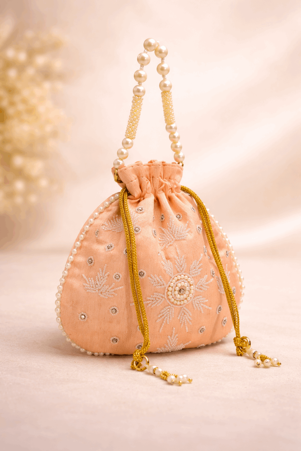 Potli Bag for Women Wedding Potli Bag Peach