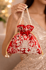Potli Bag for Women Designer Potli Clutch Red