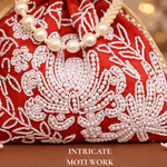 Potli Bag for Women Designer Potli Clutch Red