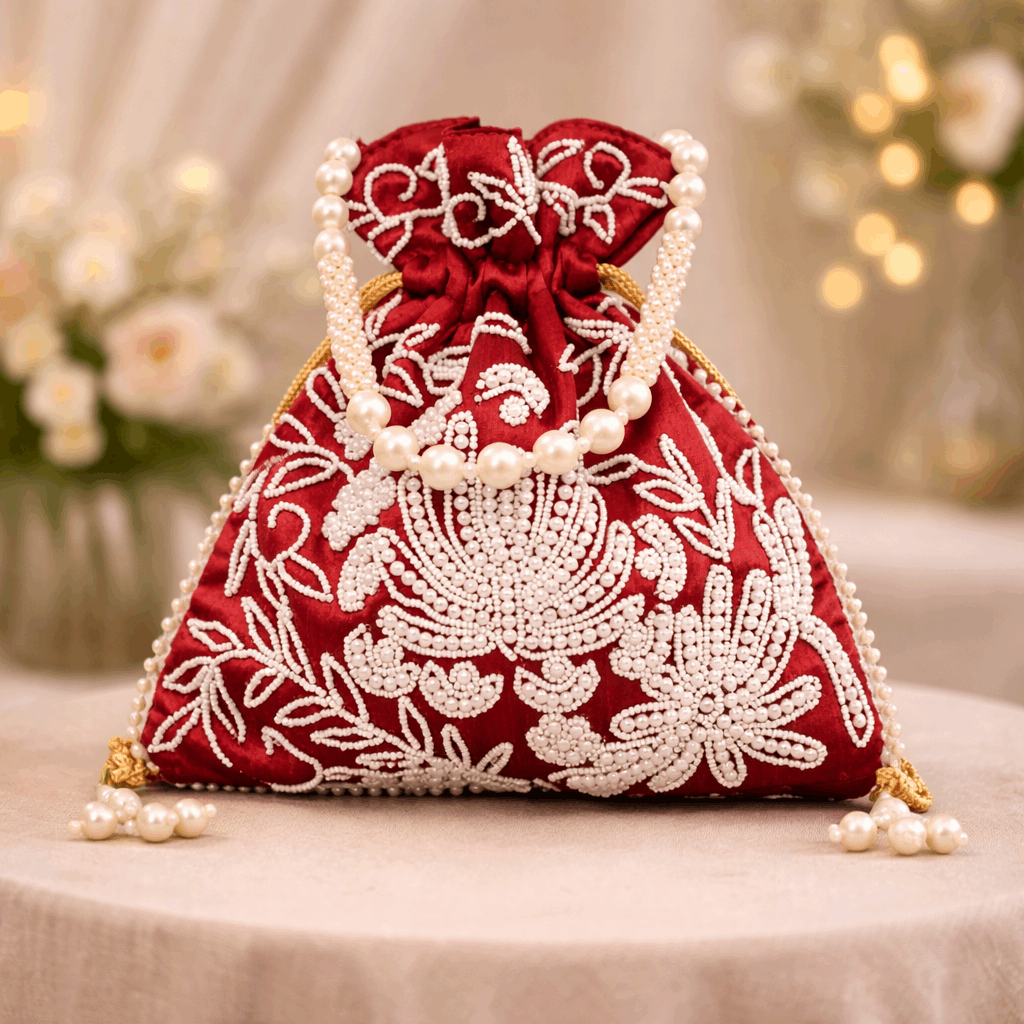 Potli Bag for Women Wedding Potli Bag Maroon