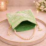 Potli Bag for Women Embroidered Potli Bag Green
