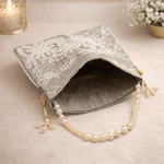 Potli Bag for Women Bridal Potli Handbag Gray