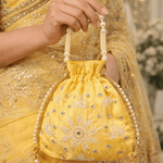 Potli Bag for Women Ethnic Potli Purse Yellow