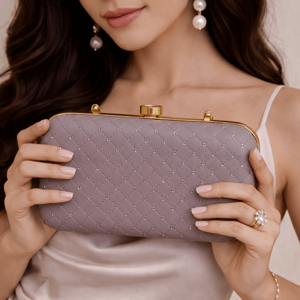 Sequins Wedding Clutch Bag for Women with Chain