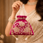 Potli Bag for Women Traditional Potli Bag Dark Pink