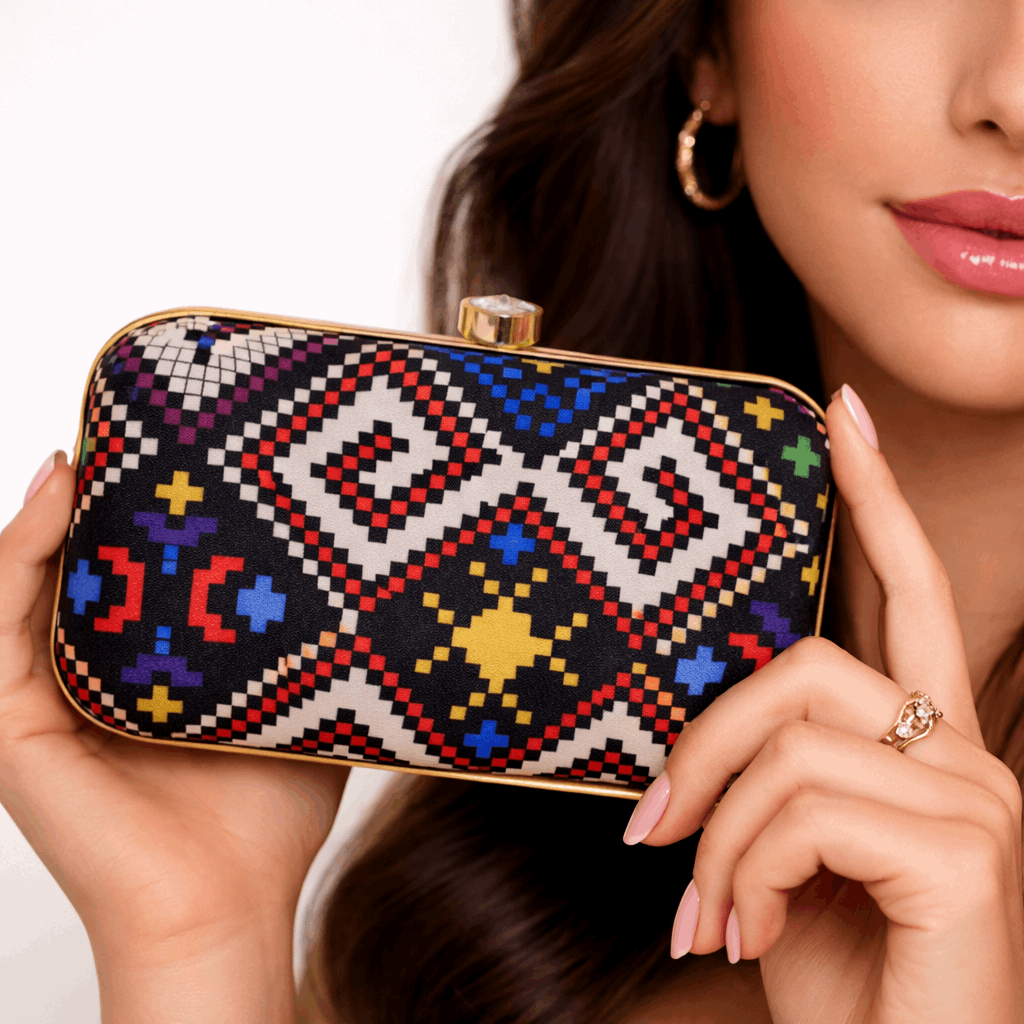 Bohemian Party Clutch Bag for Women Multicolor