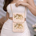Phone Sling Bag for Women Handcrafted Velvet Pouch