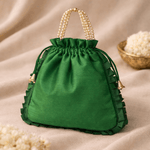 Potli Bag for Women Ethnic Potli Purse Green