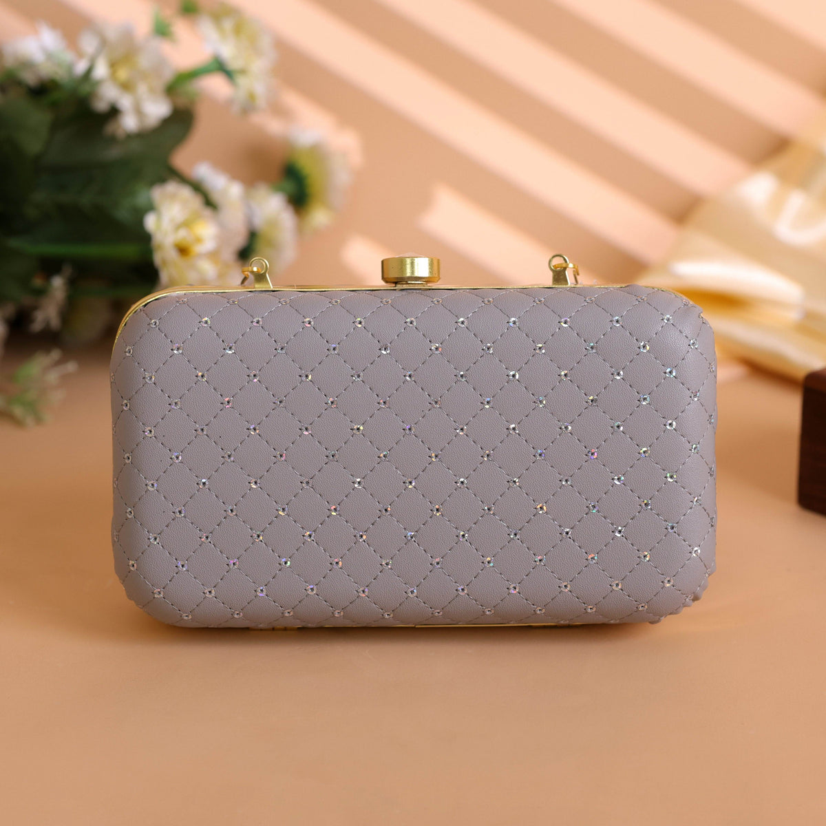 Sequins Wedding Clutch Bag for Women with Chain