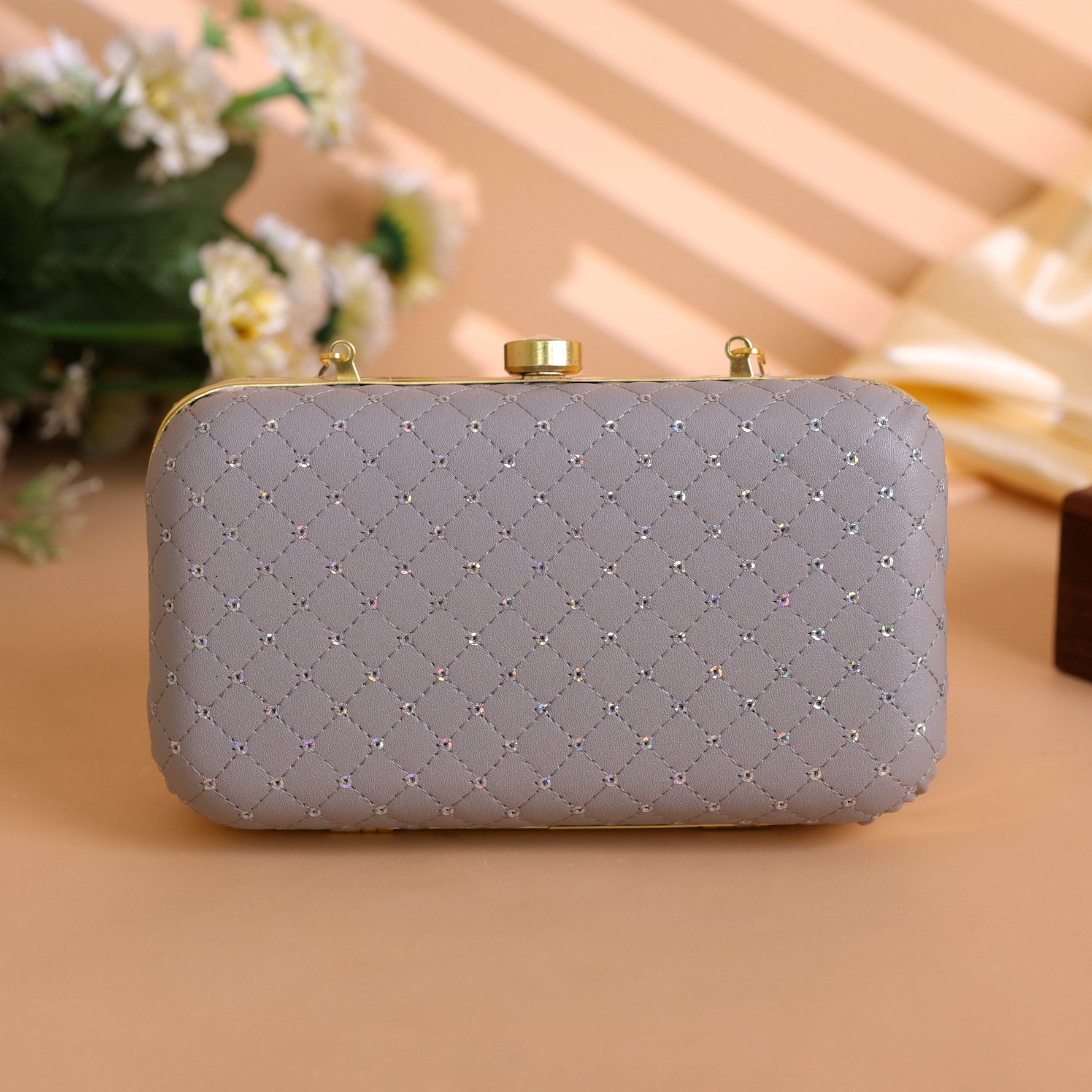 Sequins Wedding Clutch Bag for Women with Chain