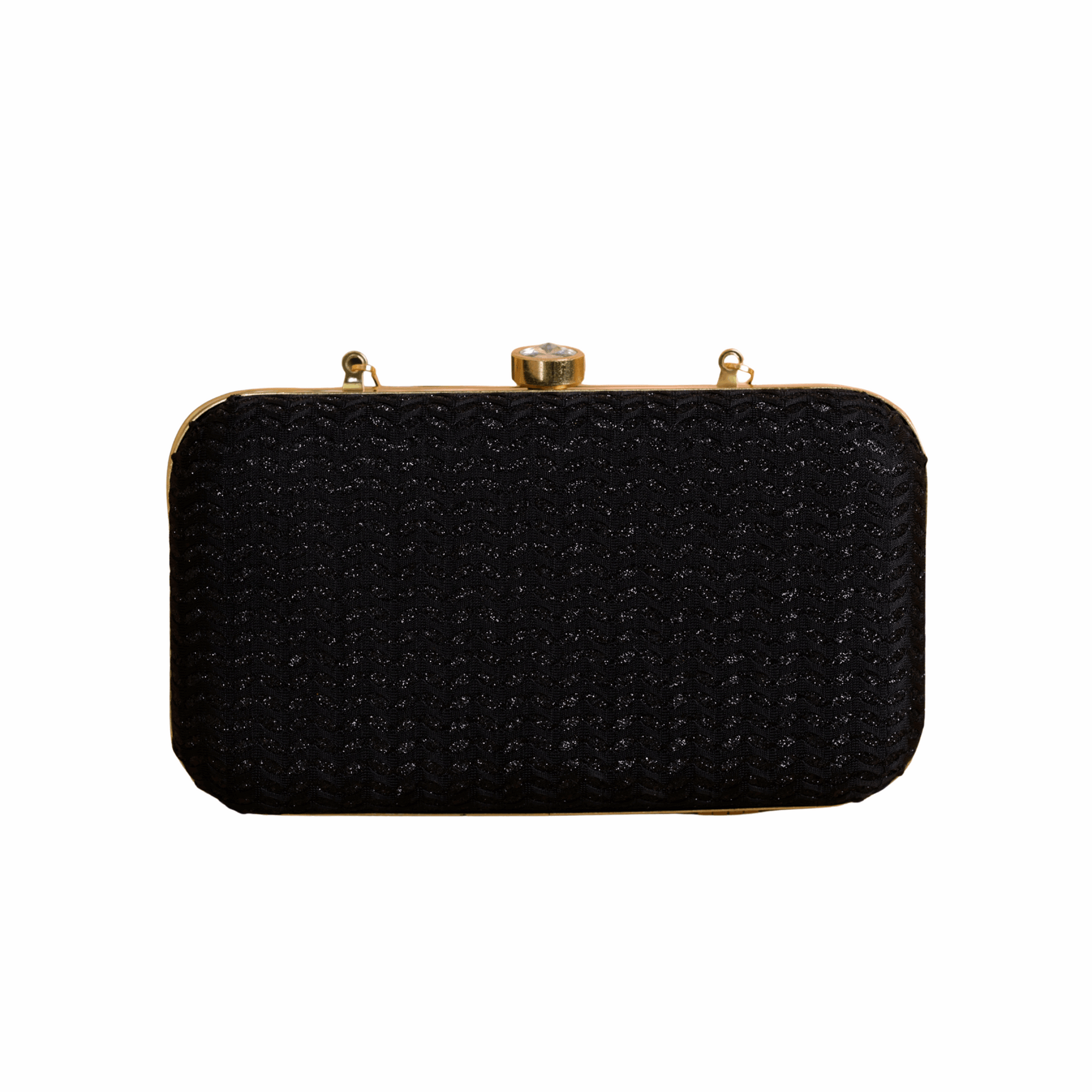 Sparkling Glitter Evening Bag Clutch for Women Black
