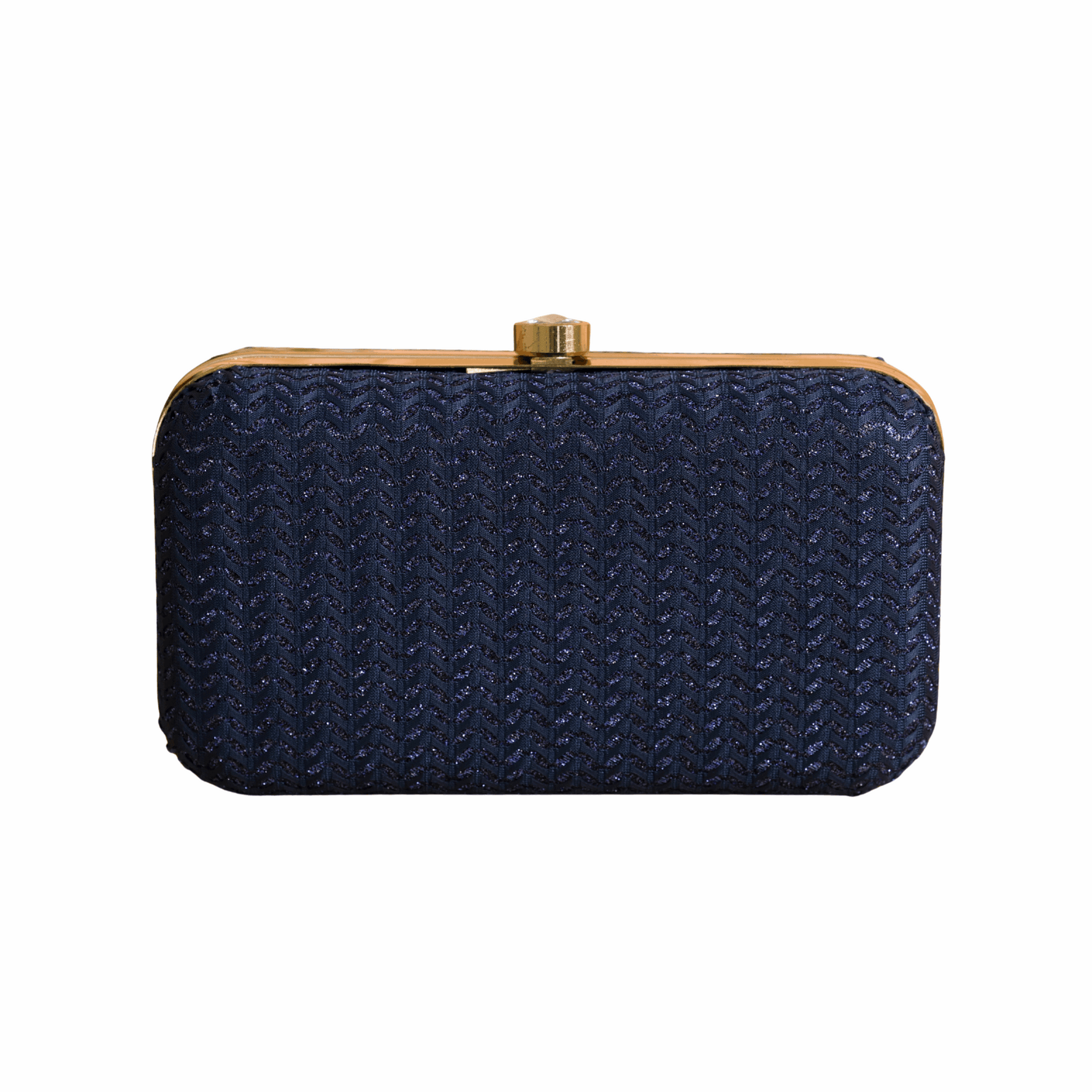 Sparkling Party Clutch Bag for Women Navy Blue