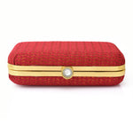 Sparkling Wedding Clutch Bag for Women Red