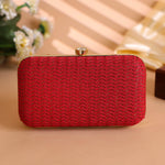 Sparkling Wedding Clutch Bag for Women Red