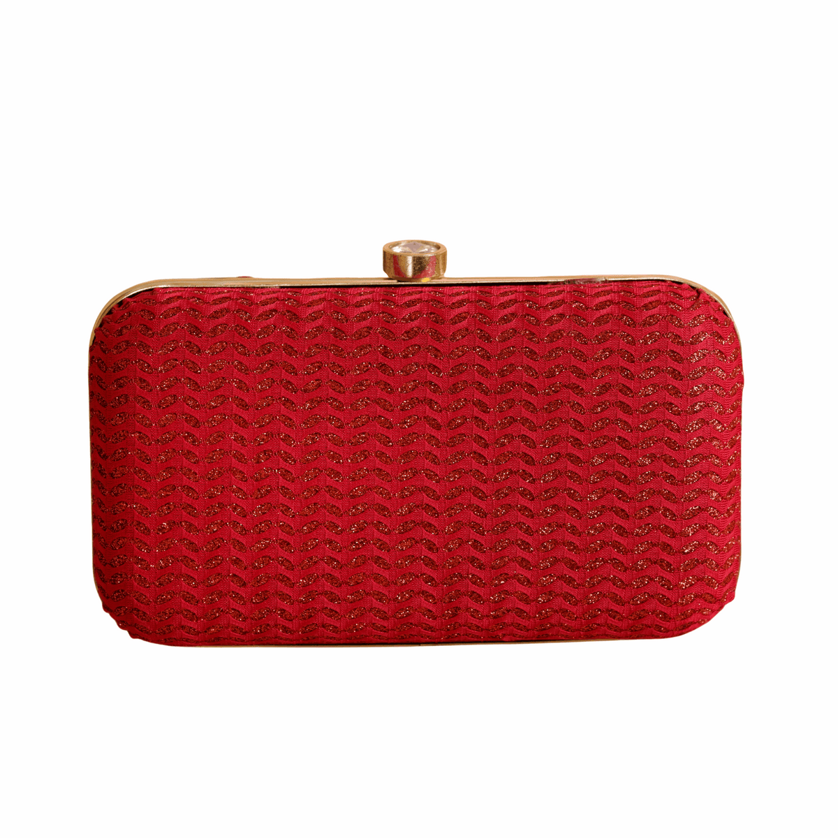 Sparkling Wedding Clutch Bag for Women Red