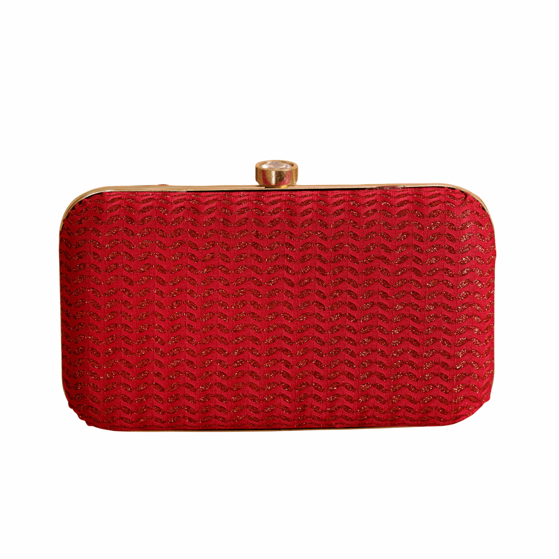 Sparkling Wedding Clutch Bag for Women Red