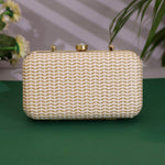 Sparkling Evening Clutch Bag for Women White