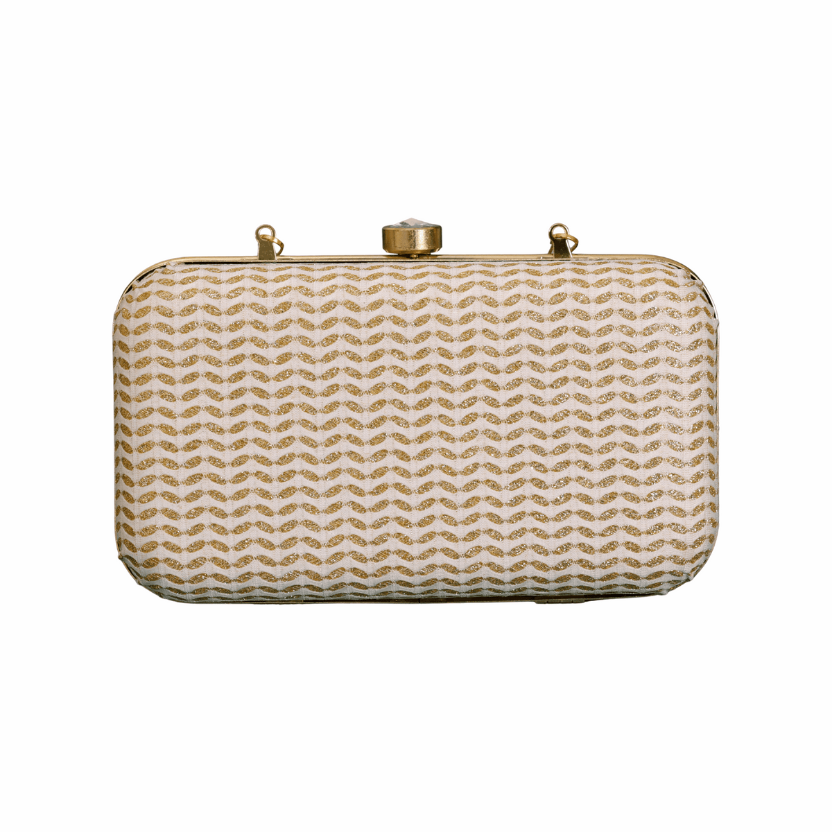 Sparkling Evening Clutch Bag for Women White