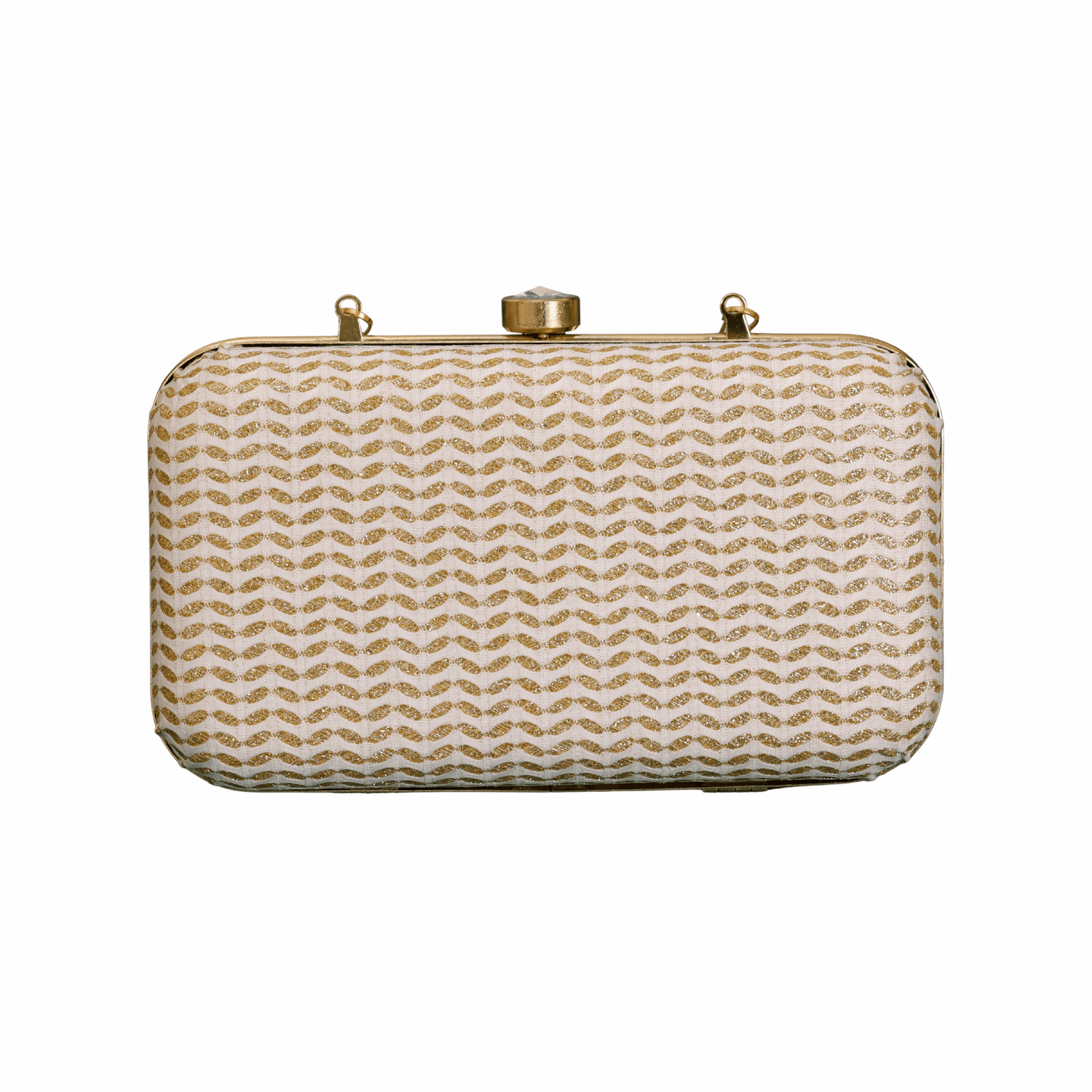 Sparkling Evening Clutch Bag for Women White
