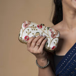 Embroidered Wedding Clutch Bag for Women Pink