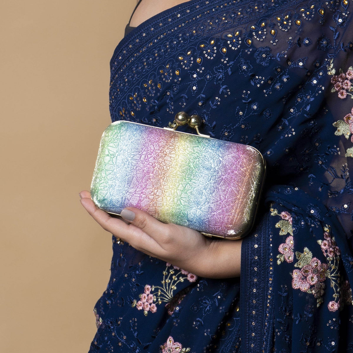 Criss Cross Evening Bag Clutch for Women Multicolor