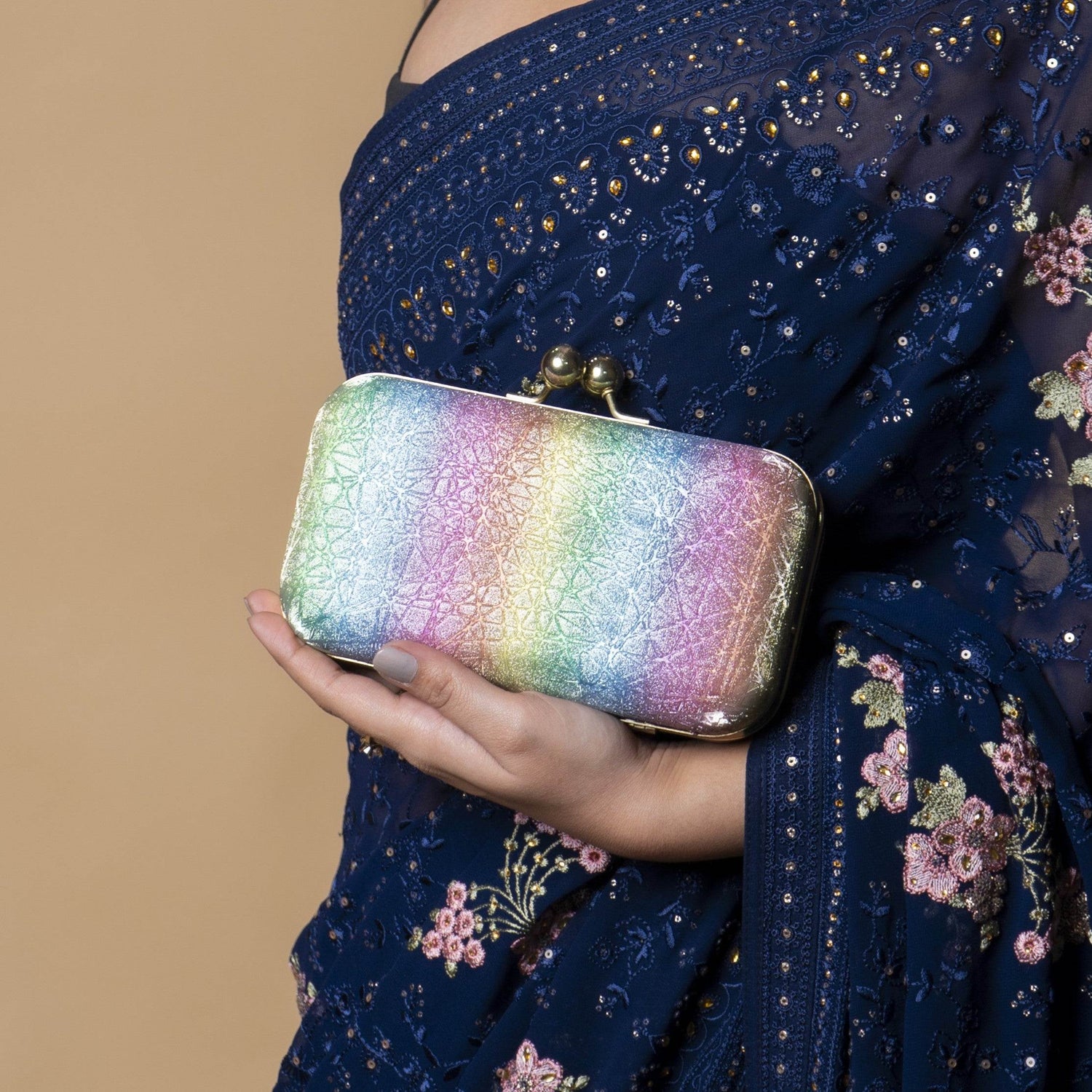Criss Cross Evening Bag Clutch for Women Multicolor