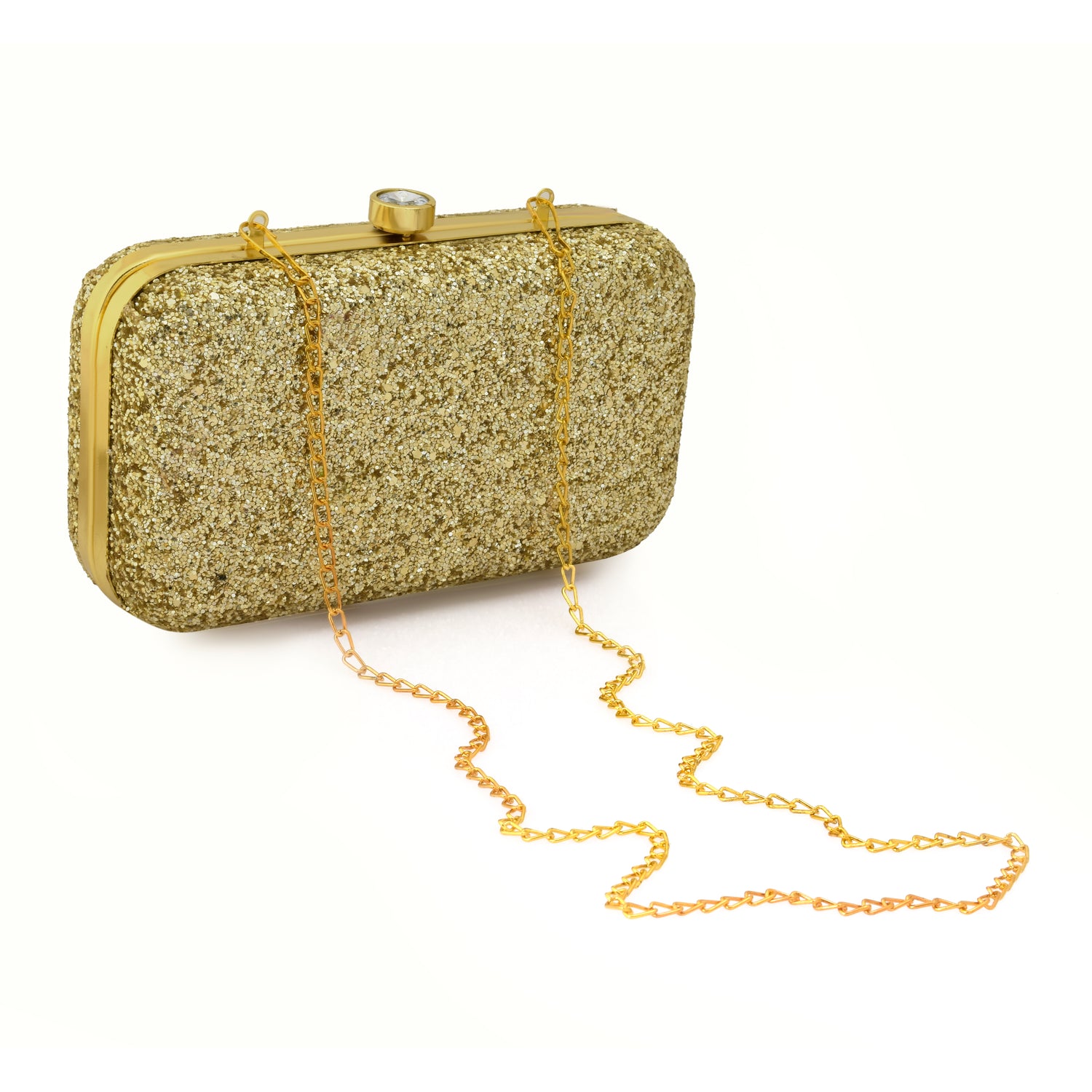 Glitter Envelope Evening Bag Clutch for Women Gold
