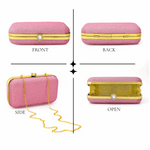 Formal Evening Clutch Bag for Women Pink