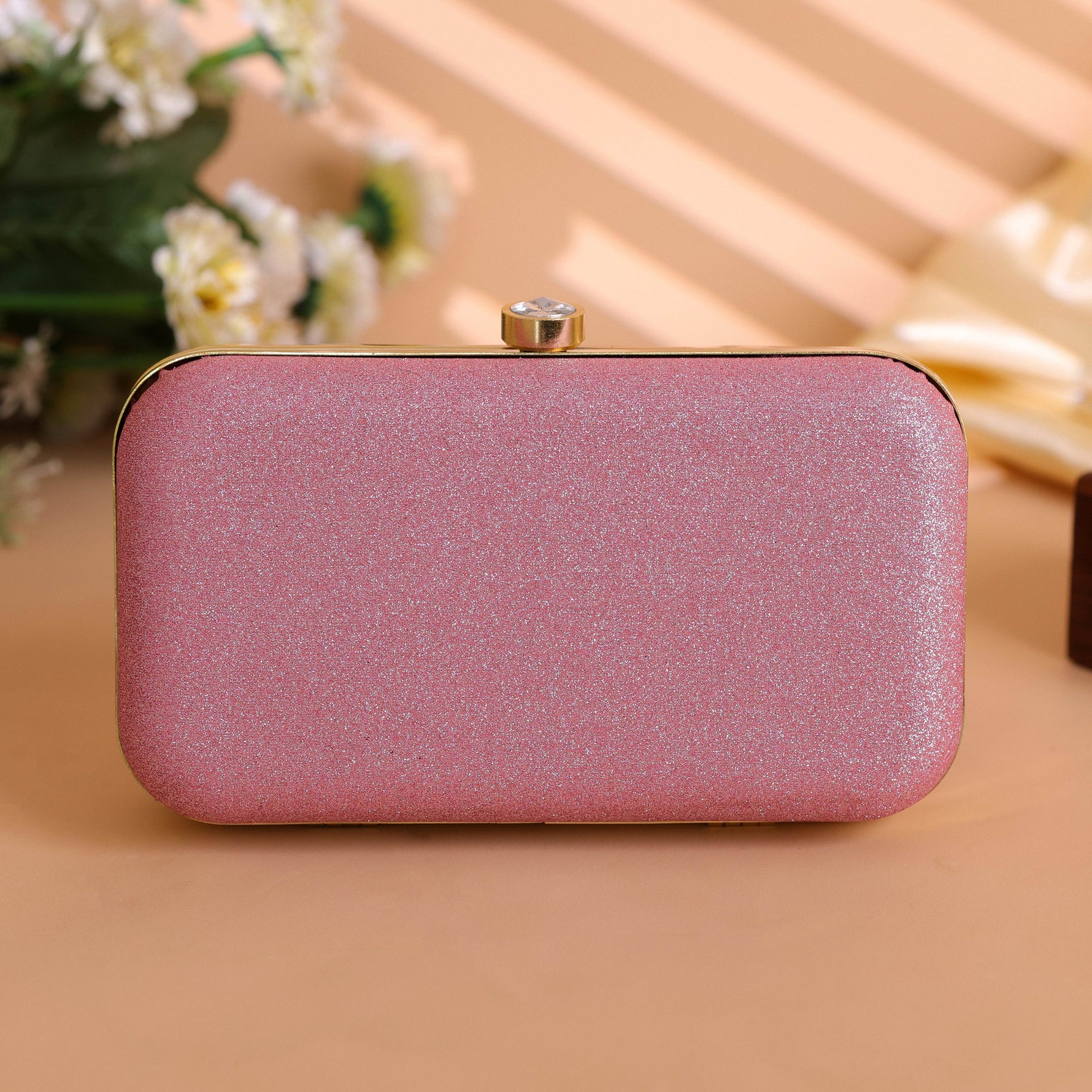 Formal Evening Clutch Bag for Women Pink