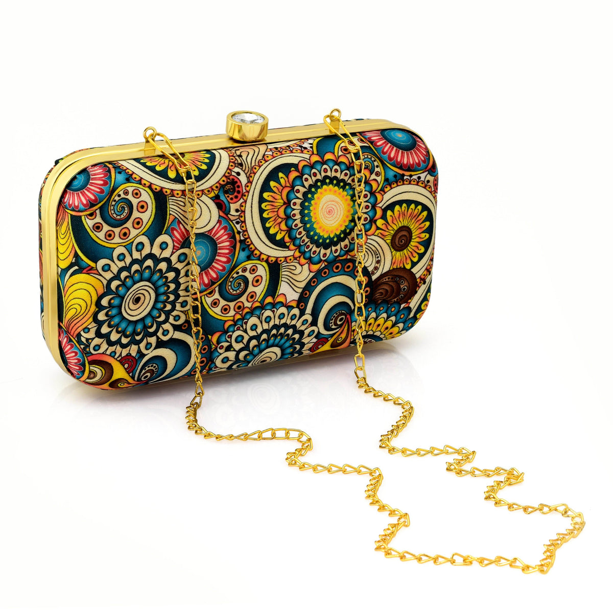 Peacock Pattern Wedding Clutch Bag for Women