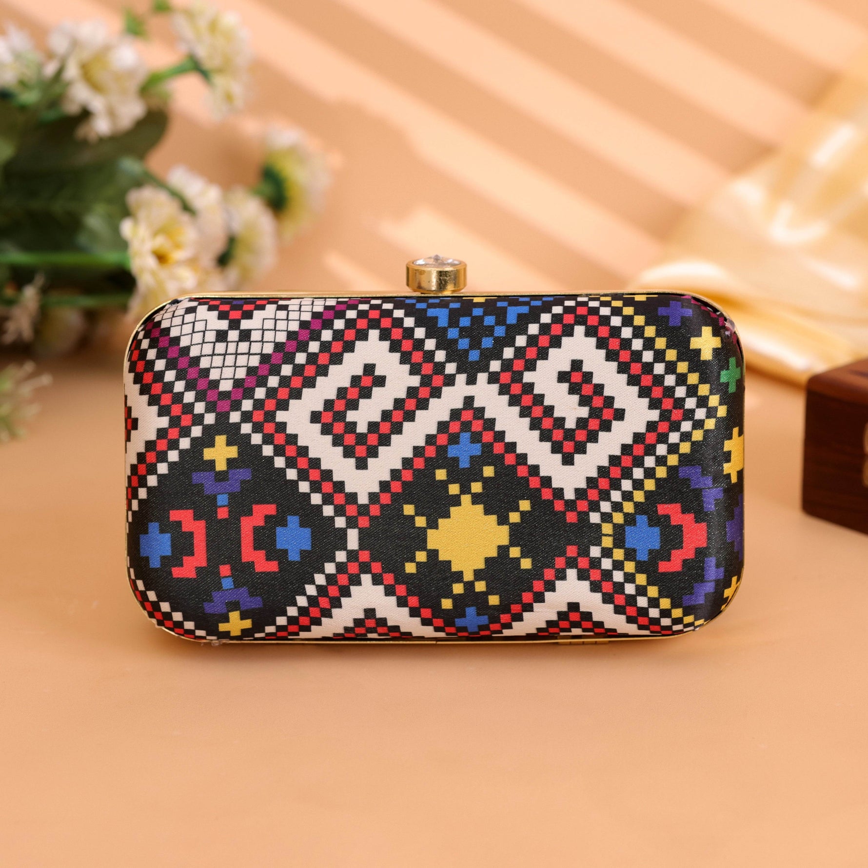 Bohemian Party Clutch Bag for Women Multicolor