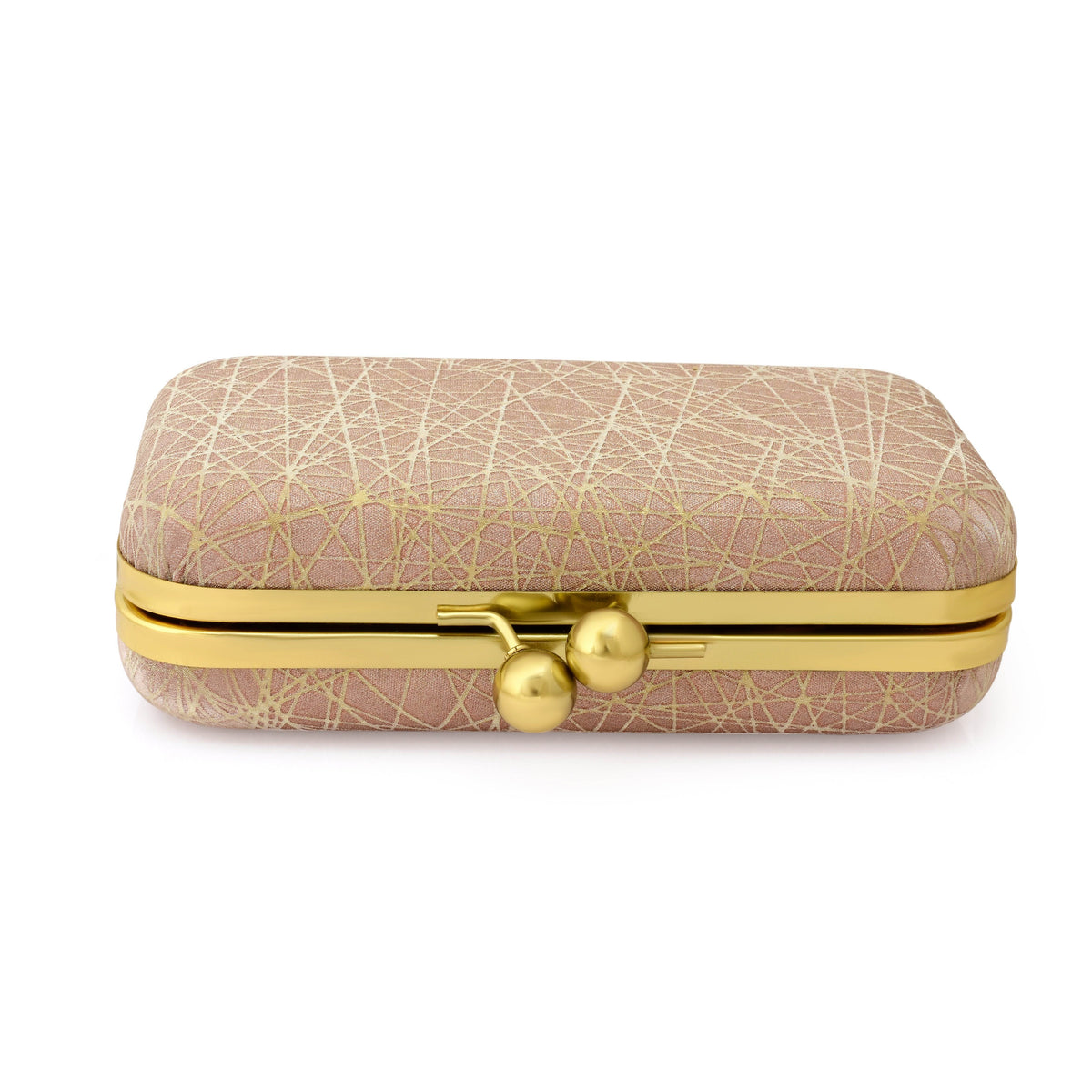 Criss Cross Party Clutch Bag for Women Brown