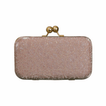 Criss Cross Party Clutch Bag for Women Brown