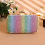 Criss Cross Evening Bag Clutch for Women Multicolor