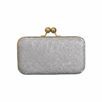 Criss Cross Wedding Clutch Bag for Women Silver