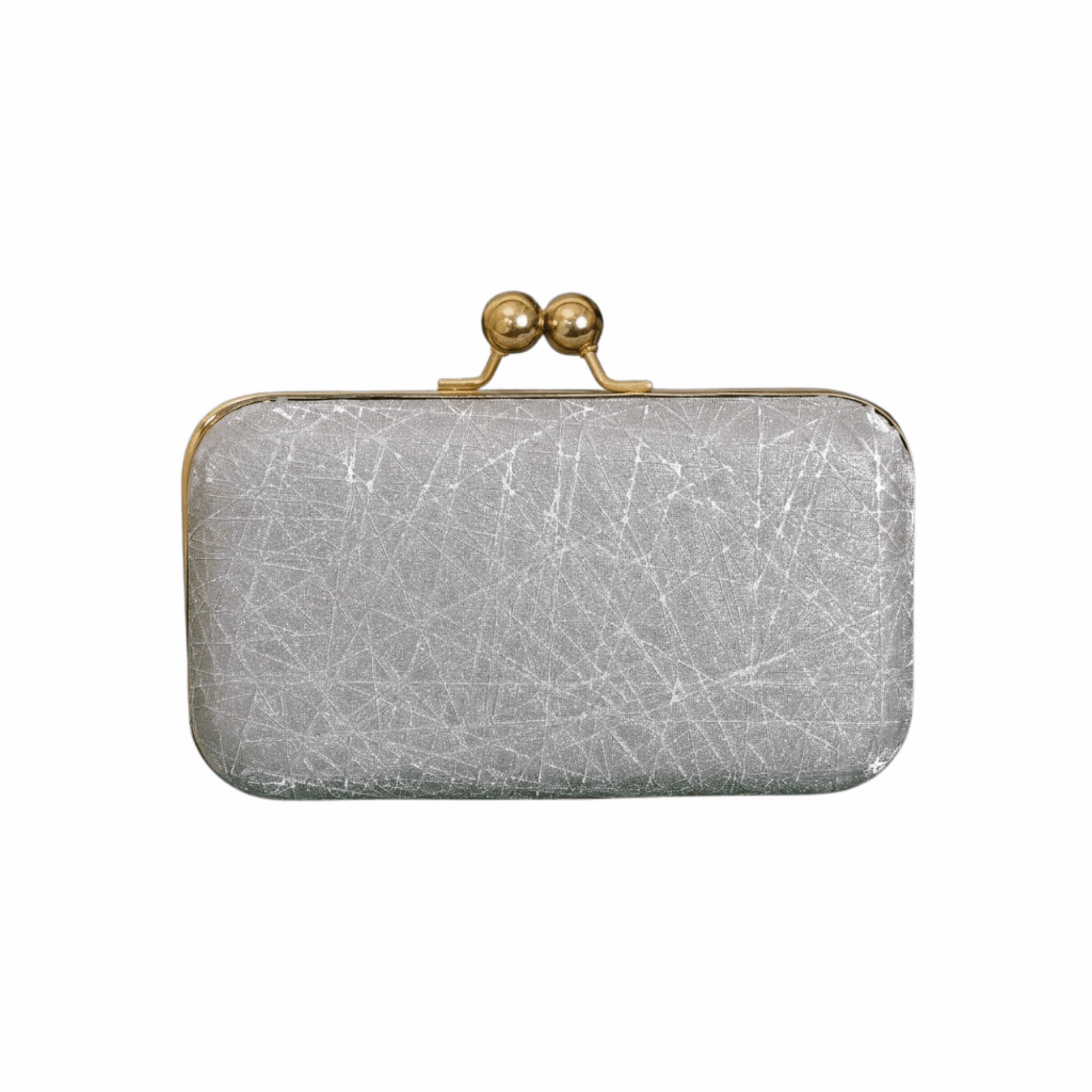 Criss Cross Wedding Clutch Bag for Women Silver