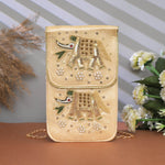 Mobile Pouch Bag for Women Velvet Embroidered Sling