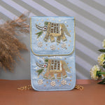 Ethnic Mobile Pouch Bag Handmade Velvet Sling