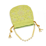 Potli Bag for Women Designer Potli Clutch Light Green