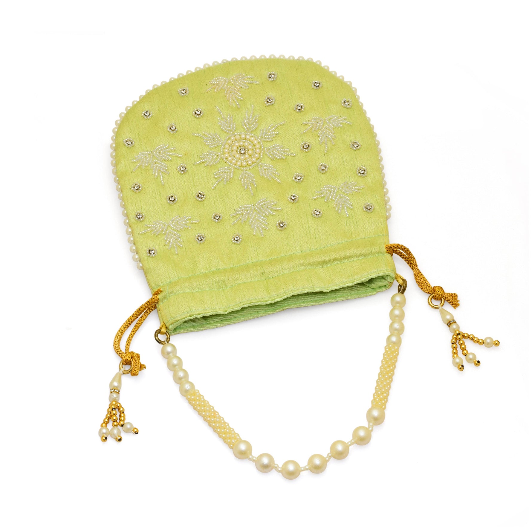 Potli Bag for Women Designer Potli Clutch Light Green
