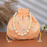 Potli Bag for Women Wedding Potli Bag Peach