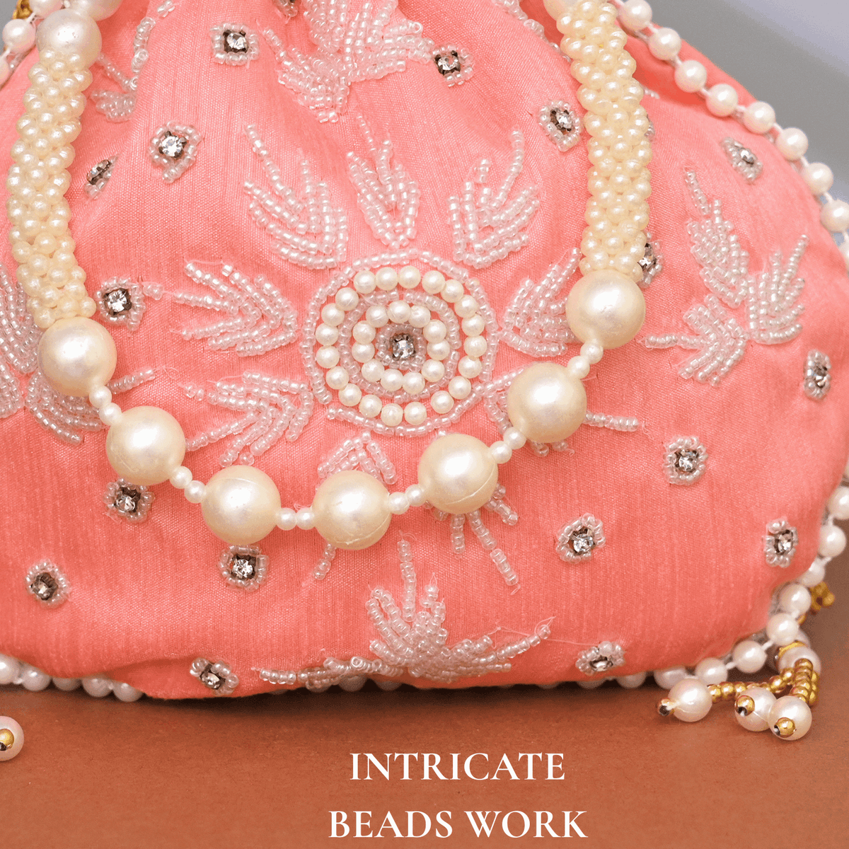 Potli Bag for Women Bridal Potli Handbag Pink