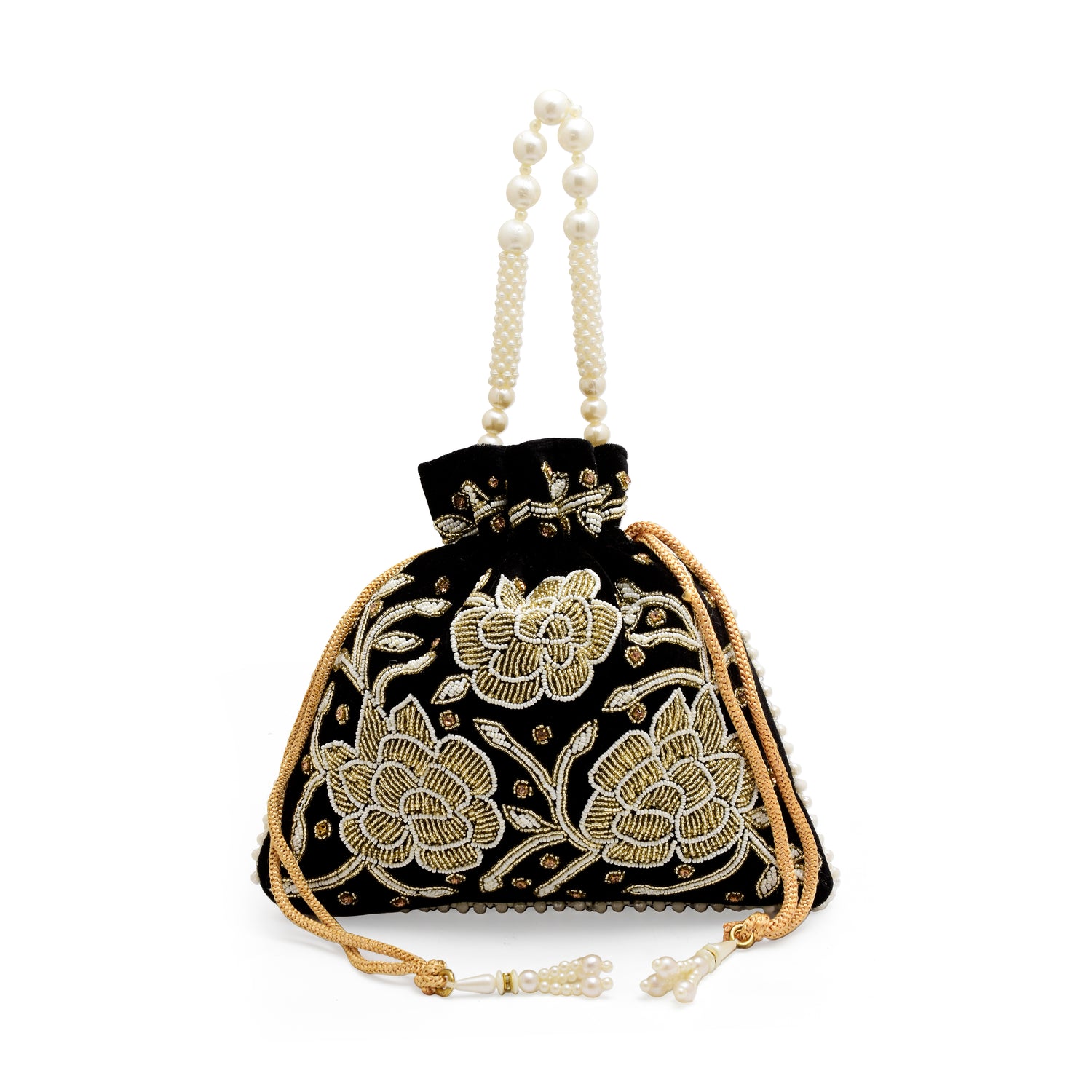 Potli Bag for Women Wedding Clutch Black