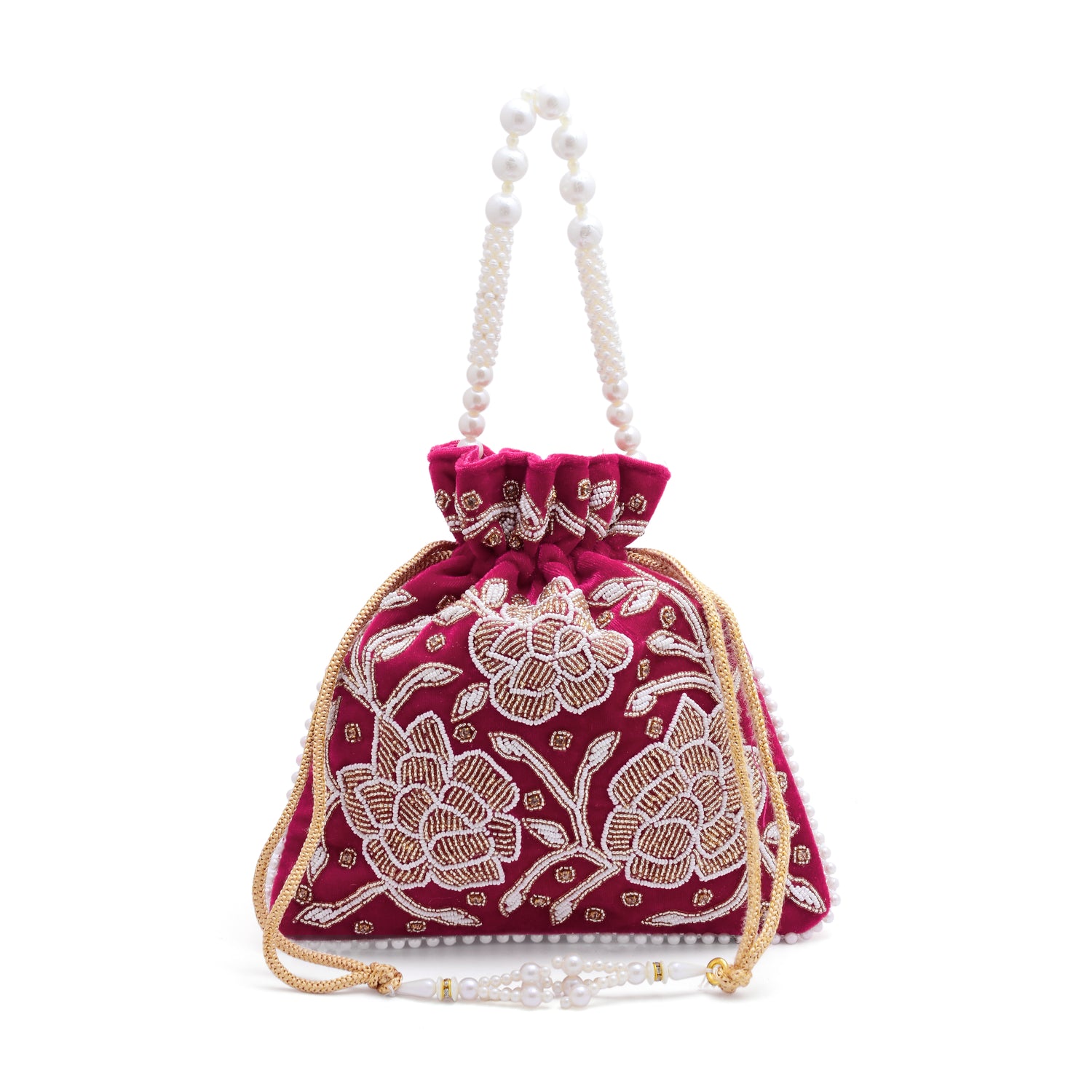 Potli Bag for Women Traditional Potli Bag Dark Pink