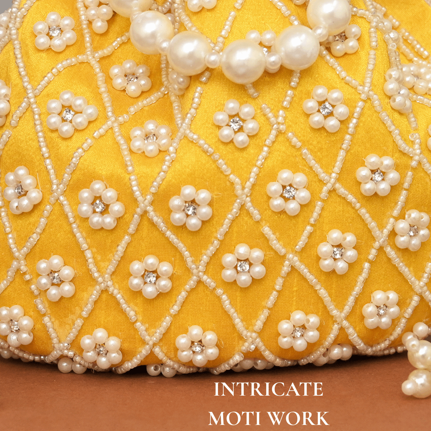 Potli Bag for Women Designer Potli Clutch Yellow