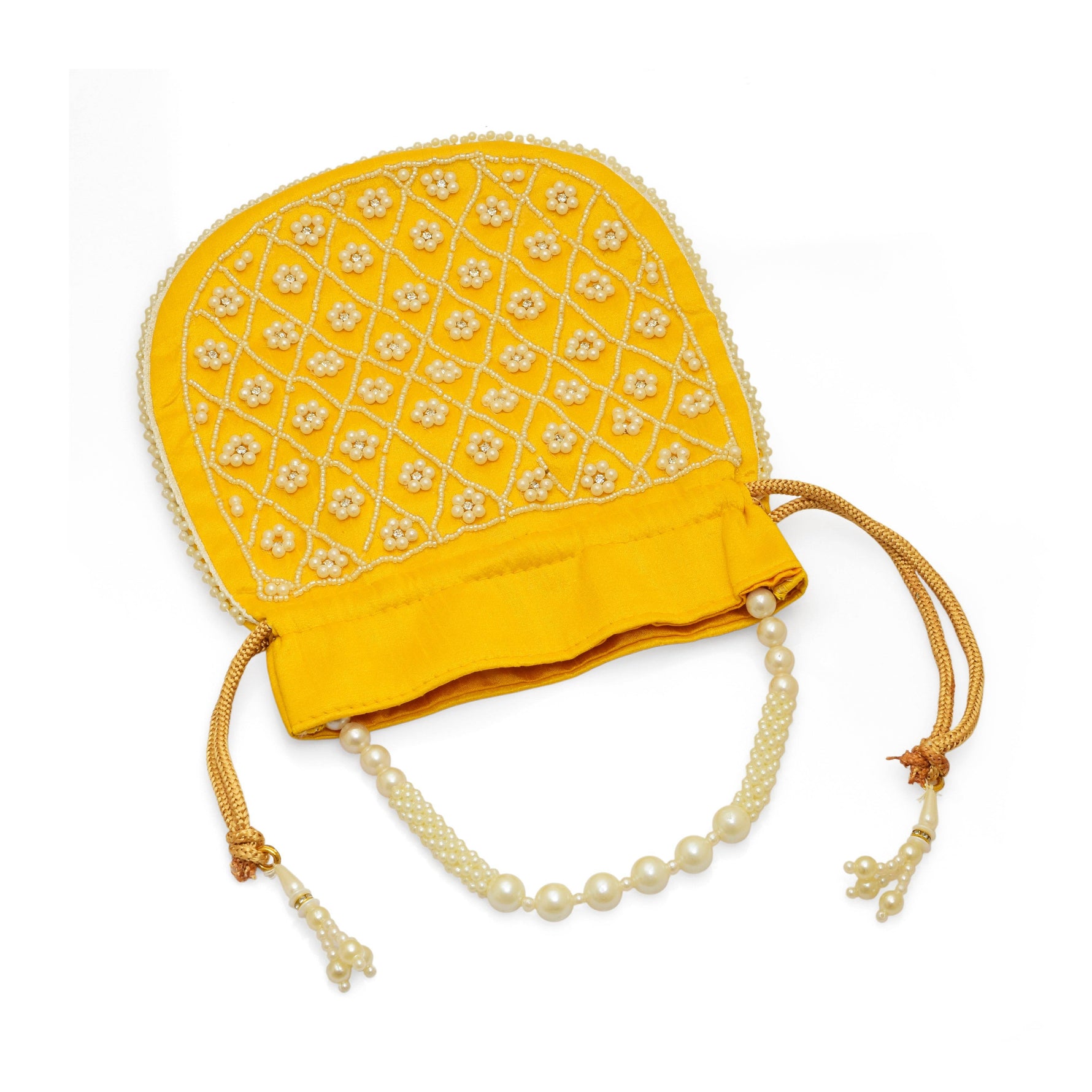 Potli Bag for Women Designer Potli Clutch Yellow