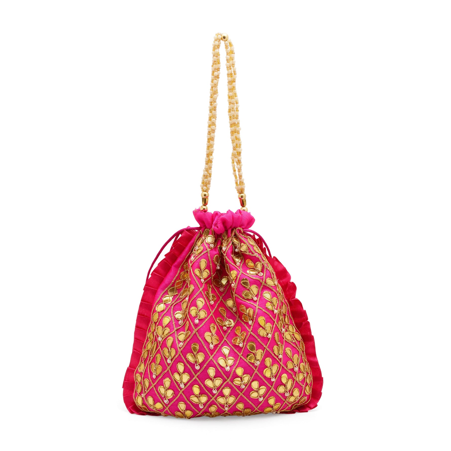Potli Bag for Women Ethnic Wedding Potli Rani Pink